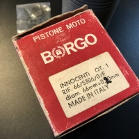 Piston Kit - Bare - 66.2 - Borgo - with Circlips -NOS thumbnail